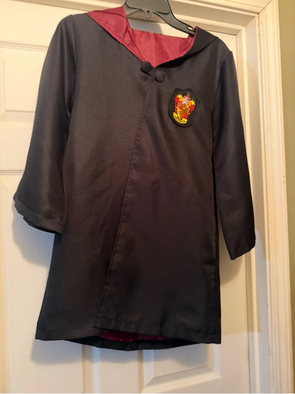 Kids Black and Burgundy Gryffindor-Inspired Coat